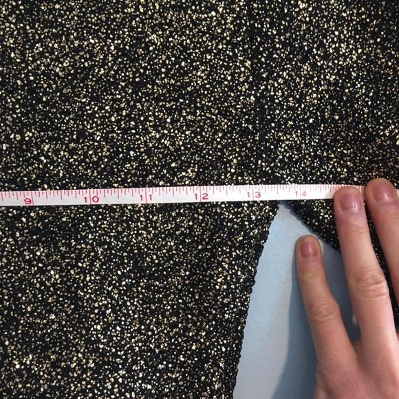 💕Black w Gold Shimmer Crop Top by Forever 21 - Picture 5 of 8